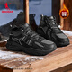Jordan men's shoes, cotton shoes, casual shoes, winter leather and velvet warm high-top retro plus velvet running shoes, outdoor sports shoes