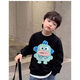 Han Qi Paper Clothes Funny and Interesting Autumn and Winter Clown Fish Paper Long Sleeve Round Neck Sweatshirt Parent-child Clothes for Children Clown Fish#White#No Velvet 110 Children's Clothes
