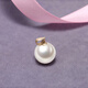 Pearl single pendant without chain 925 silver perfect round freshwater pearl pendant gift for wife, mother, best friend, 6.0-7.0mm pearl + yellow pendant holder