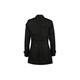 BURBERRY solid color lapel double-breasted belted windbreaker men's black black S