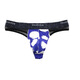 Dumi's new men's sexy low-waist floral men's underwear breathable low-waist sexy boys' thong 5406 5463 blue background printing (95 viscose 5 spandex 88 nylon 12 spandex M (suitable for around 63-74cm waist