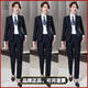 Pure business attire women's suit black interview hotel work clothes sense teacher formal fit men's dark blue jacket + pants + white shirt M