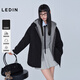 Leting Loose A Version Double-sided Woolen Coat Women's Contrast Color Hooded Loose Coat C2AAF4201 Gray 9 S