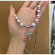 Chow Tai Sang Necklace Men's Design Niche Pearl Men's Cross Pendant Men's Style Men's Trendy Brand Accessories