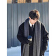 Fat Donglai same style men's scarf winter high-end autumn and winter Korean style men's gray scarf men's birthday gift gray