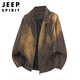 JEEP SPIRIT Jeep jacket men's leather jacket men's autumn and winter tops high-end casual sports American men's clothing