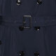 BURBERRY solid color lace-up double-breasted long-sleeved windbreaker men's dark blue S