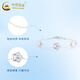 China Gold (CHINA GOLD) PT950 platinum crushed ice five-leaf clover bracelet for women, Valentine's Day birthday gift for girlfriend and wife, platinum crushed ice five-leaf clover bracelet, about 3.3g, Zhongjin gift box