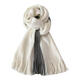 2025 two-color stitching contrasting scarf for male and female students as a gift for winter new versatile tassel shawl warm scarf white gray