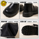 G.duck Little Yellow Duck Girls' Boots Children's High Boots 2025 Long Boots Autumn and Winter New Style Girls' Plush Leather Boots Princess Style Black Single Shoes 27 Inner Length 16.8 cm