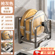 TMJD MISS kitchen cutting board rack countertop chopping board placement rack multi-functional integrated storage rack chopping board pot lid drainable storage rack gun gray three compartments with random color drain tray