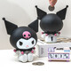 Kurome Creative Piggy Bank Bluetooth Speaker Desktop Ornament Trendy Cute Night Light Children's Birthday Gift Black Kurome-Piggy Bank Ornament