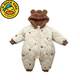 G.duck baby clothes, winter quilted onesies, newborn babies, super cute bear warm cotton clothes, winter huggies, bear clothes (padded style) 80cm