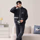LangSha (LangSha) pajamas couple wear, one man and one woman, winter flannel thickened warm cardigan zipper casual can be worn outside home clothes 5910 couple L female + XL male