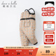DAVE&BELLA children's clothing girls' down overalls new winter clothing boys' pants children's style plaid trousers winter clothing brown plaid 80 cm (recommended height 73-80cm)