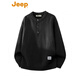 Jeep (JEEP) Sheep Wool JEEP Jeep American Henry Neck Sweater Men's Early Autumn High-Quality Knitted Sweater Clothes Black_Official Authentic M_Recommendation_100-120Jin Jin is equal to 0.5 kg