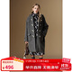 ELLE KIDS 50% wool coat French preppy style autumn and winter hooded temperament girls mid-length loose woolen coat