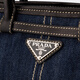 PRADA/Prada Gift Women's Prada Bonnie Mini Denim Denim Handbag Blue/Black