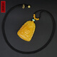 Amber School, one thing, one picture, one certificate, natural amber beeswax pendant for men and women, Guanyin Bodhisattva statue pendant without baking color, light and sound pendant, 9.96g, 46*35*11mm