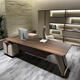 Aesthetic school new Chinese style solid wood desk North American walnut light luxury high-end executive desk modern simple boss desk size customization (contact customer service)