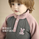Bali Piglet Children's Cotton Clothes Autumn and Winter Thickened Warm Outing Clothes Baby Cotton Jacket Girls Mid-High Collar Cotton Clothes Boys Tops Gray Pink Purple 120