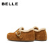 Belle (Belle) Zhou Yutong's same style whole wheat toast Maoli Birkenstock shoes for women 25 winter shopping mall style warm cotton shoes E6V1DDM5 pre-sale brown 38