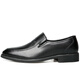 Portures leather shoes for men, slip-on business casual shoes, lightweight formal shoes, wedding shoes for men 1805 black 42