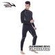 KEEP DIVING 3mm wetsuit men's long-sleeved one-piece wet sun protection warm wear-resistant winter swimsuit wetsuit black M
