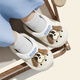 Babycrayon puppy hole shoes children's slippers girls indoor and outdoor wear home baby girl anti-collision cute beige puppy 15 cm inner length_suitable for foot length 14.5cm