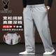 Playboy Pure Cotton Wide Leg Casual Pants Men's Xinjiang Cotton Loose Straight Sports Pants Middle-Aged Dad Pants Spring and Autumn Trousers Light Gray Cotton Skin Friendly M Recommendation (110-130Jin Jin equals 0.5 kg)