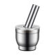 Lanqiou medical grade 316 stainless steel solid garlic masher household grinder masher jar manual garlic masher garlic mortar 316 stainless steel - straight