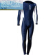 Zailu wetsuit for men and women couples one-piece warm swimsuit snorkeling suit swimming surfing diving equipment men's L size navy blue
