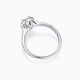 I Do platinum PT950 ring 1 carat diamond ring women's round bag cultivated diamond wedding ring proposal wedding gift for wife and girlfriend round bag-50 points diamond opening adjustable