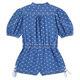 Zimmermann Girls 26 Spring/Summer New Arrival Printed Denim Jumpsuit P01124113 Blue XXS Y 2