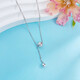 Lao Fengxiang platinum necklace with ball Bing crushed ice beads tassel set chain as a gift for girlfriend platinum jewelry platinum about 5.48g