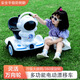 Ouletong children's electric drift balance car, infants and toddlers can sit on it, rechargeable remote-controlled toy spinner car, children's mobility kart, space blue dual-drive + extra large battery + early education music + 360-degree rotation + remote control