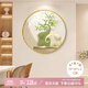 Long time no see Nordic round entrance decorative painting green fresh entrance door mural cream style hanging painting