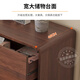 Yipinfancheng mid-century style solid wood chest of drawers living room chest of drawers dopamine chest of drawers bedside cabinet bedroom bedside storage cabinet all solid wood material mid-century style walnut color - chest of drawers 80CM