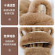 Bear Hat Plus Velvet Thickened Plush Hat Women's Winter Hat Scarf All-in-One Hat Three-piece Set Cute and Versatile Khaki M Label Three-piece Set