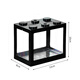 Desktop fish tank, small household building block tank, ecological tank, aquarium, betta fish tank with night light, ambient light ornament, black fish tank, two lights + luminous sand, about a thousand pieces