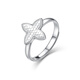 Wanfulong genuine PT950 platinum four-leaf flower ring honeycomb starburst design light luxury high-end birthday gift 4.05g