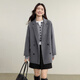 Shandubila sheep wool warm woolen coat women's winter small loose double-sided woolen coat vertical cut mid-length coat