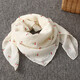 Korean version of the new 70*70 small square scarf for women, versatile breathable cotton and linen scarf, air-conditioned room neck protector, children's parent-child scarf, rabbit snow bud color 70*70 square scarf