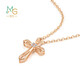 Chow Sang Sang 18K Rose Gold Diamond Pendant Mint Series Cross 93314P Pricing