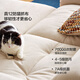 Lin's Home Furnishing Cat Scratch Fabric Sofa Living Room 2025 New Small Apartment Removable and Washable Cloud Sofa Bed All-in-One Dual-Purpose G064 12 Anti-Cat Scratch Cloth Fritillary White | 1.25m Sofa Bed