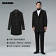 Lilang texture jacquard woolen coat men's mid-length winter woolen coat business men's wool coat