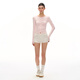 ARISEISMAriseism American retro design wool sweater light pink XS