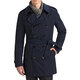 BURBERRY solid color lace-up double-breasted long-sleeved windbreaker men's dark blue S