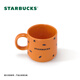 Starbucks Cup Dark Night Black Series Orange Mug 355ml Cute Desktop Water Cup Gift for Men and Women Orange Mug 355ml