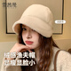 Xue Qianman hat women's autumn and winter fashionable face small simple warm fisherman hat fashion hat duck tongue ear protection octagonal hat basin hat